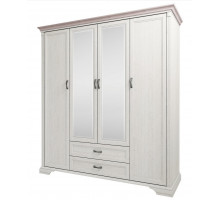 Четырехстворчатый шкаф для одежды с зеркалом Монако 4D2S Четырехстворчатый шкаф для одежды с зеркалом Монако 4D2S