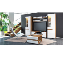 Модульная мебель для гостиной Леонардо белый полуглянец композиция 2 Модульная мебель для гостиной Леонардо белый полуглянец композиция 2