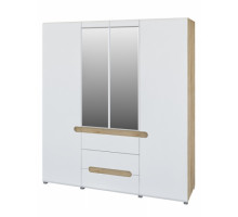 Четырехстворчатый шкаф для одежды и белья с зеркалом в спальню Леонардо МН-026-09 Четырехстворчатый шкаф для одежды и белья с зеркалом в спальню Леонардо МН-026-09