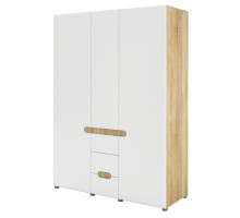 Трехстворчатый шкаф для одежды и белья с зеркалом в спальню Леонардо МН-026-08 Трехстворчатый шкаф для одежды и белья с зеркалом в спальню Леонардо МН-026-08