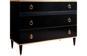 Комод для белья с планкой Rimini Solo РМКМ-3 (s) (черный) Комод для белья с планкой Rimini Solo РМКМ-3 (s) (черный)